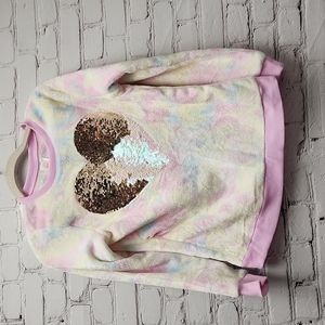 Sweater pink and yellow sequin changes